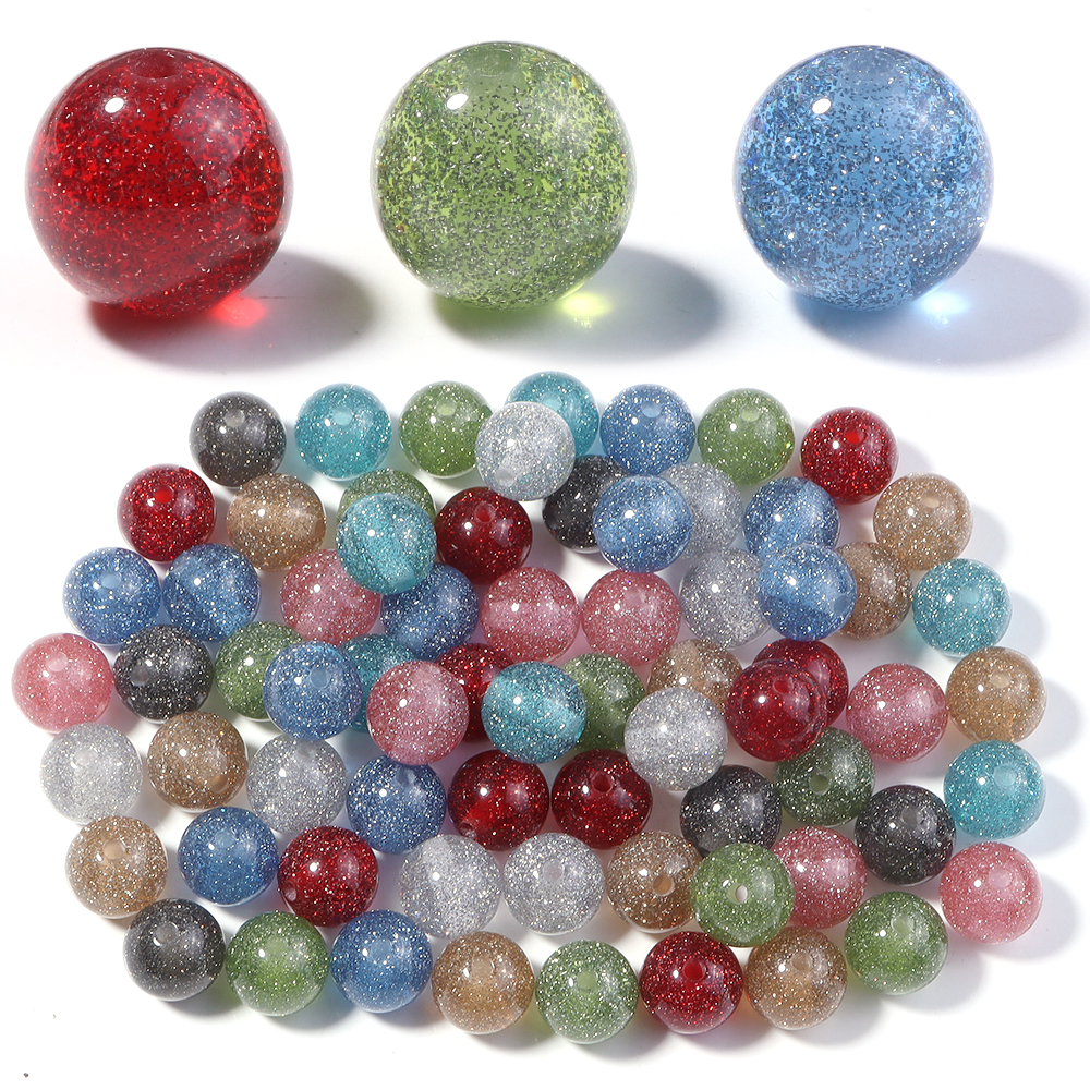 Resin Bangle Bracelet - 20pcs/lot Colorful Gypsophila Resin Beads Sparkle