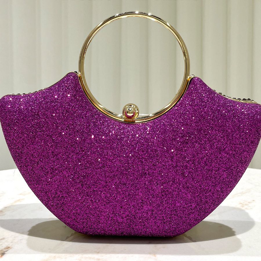 Purple shiny luxurious diamond - Wallet Chain Bag บทวิจารณ์และราคา