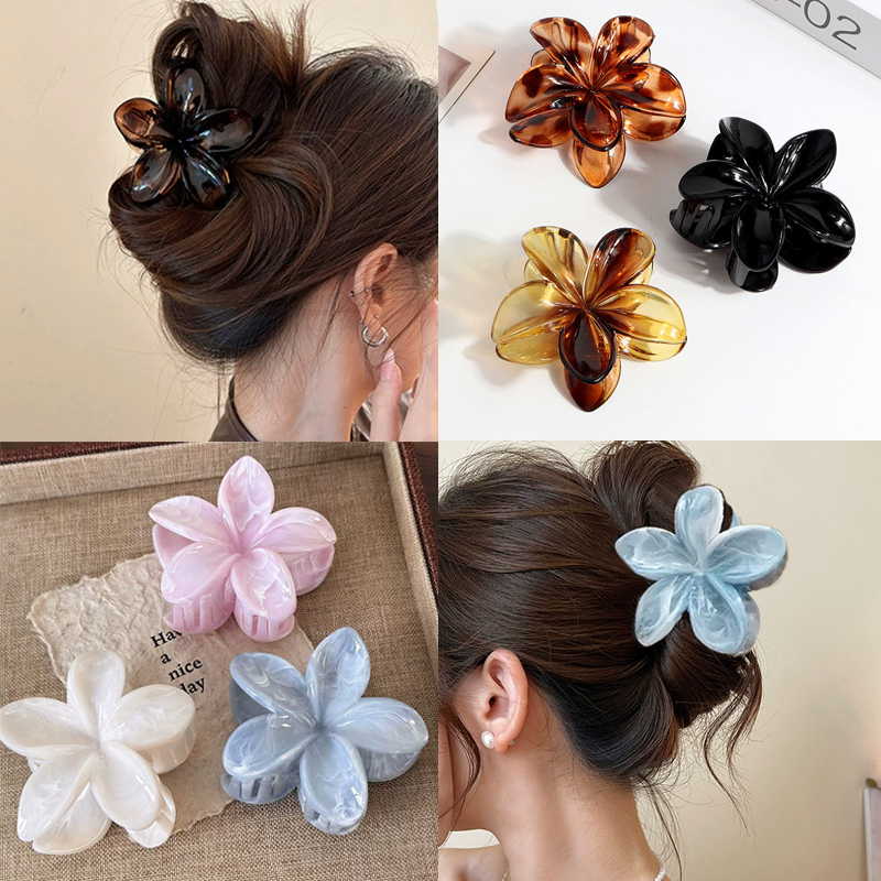 Korean Hawaiian Gradient Flowe - Hair Claw Clip Set บทวิจารณ์และราคา