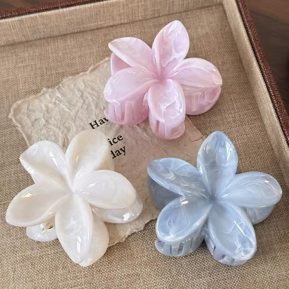 Korean Hawaiian Gradient Flowe - Hair Claw Clip Set บทวิจารณ์และราคา