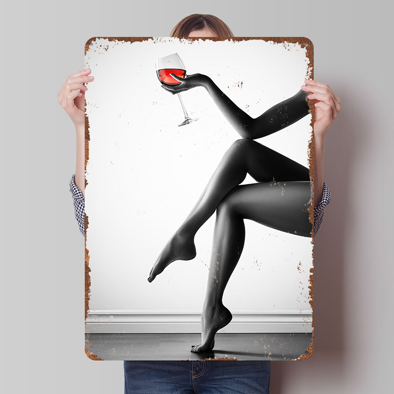 Elegant Woman With Wine Glass  - Women Accessories Poster บทวิจารณ์และราคา