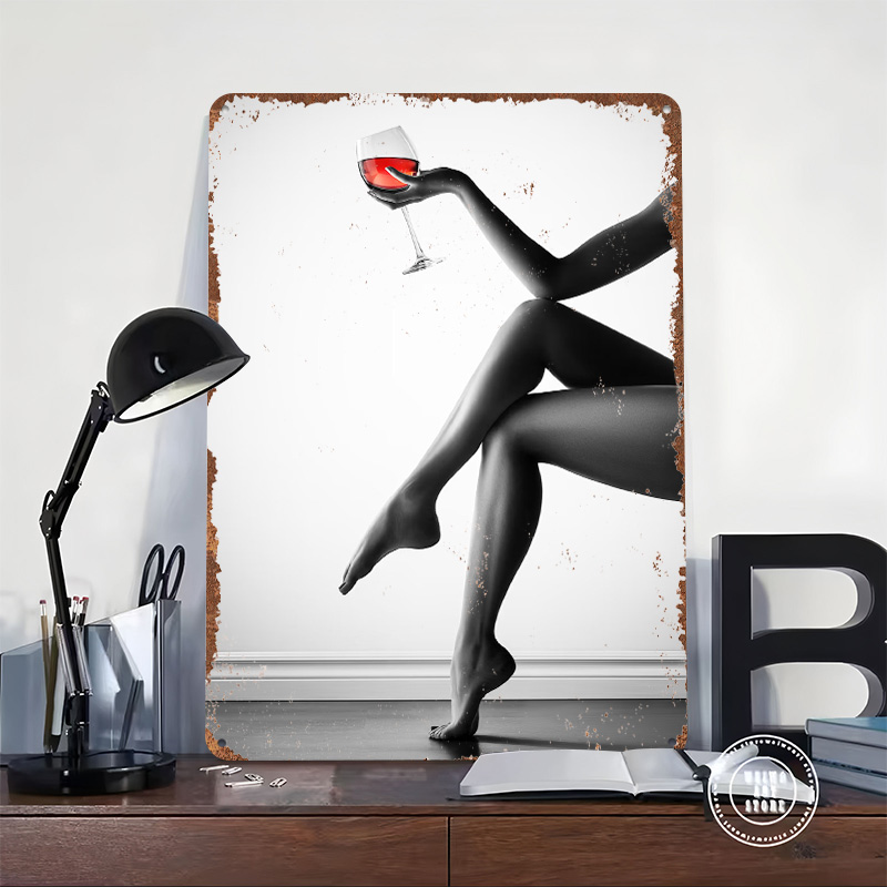 Elegant Woman With Wine Glass  - Women Accessories Poster บทวิจารณ์และราคา