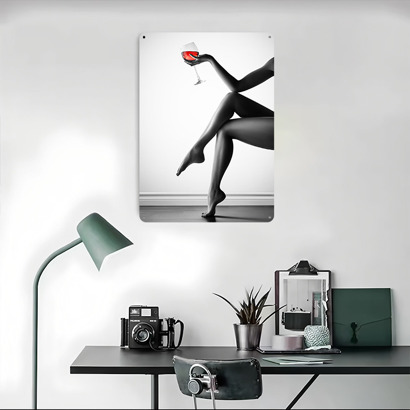 Elegant Woman With Wine Glass  - Women Accessories Poster บทวิจารณ์และราคา