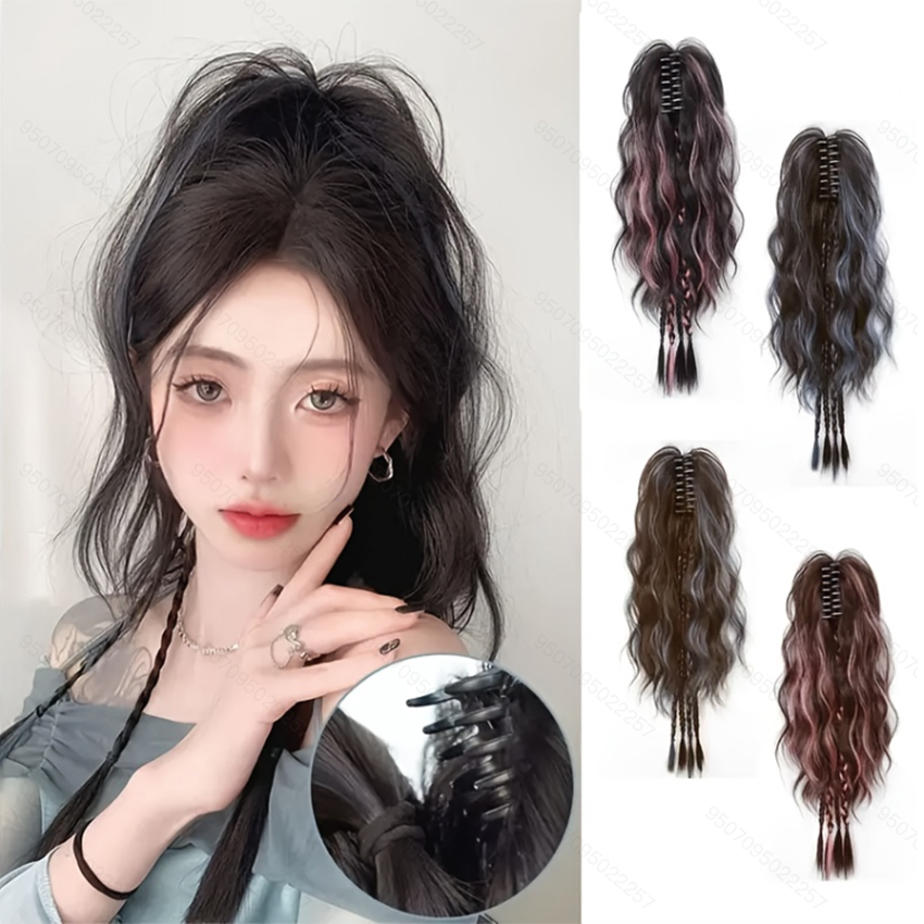 22Inch Synthetic Short Curly C - Hair Claw Clip Set บทวิจารณ์และราคา