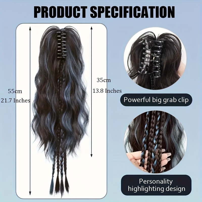 22Inch Synthetic Short Curly C - Hair Claw Clip Set บทวิจารณ์และราคา