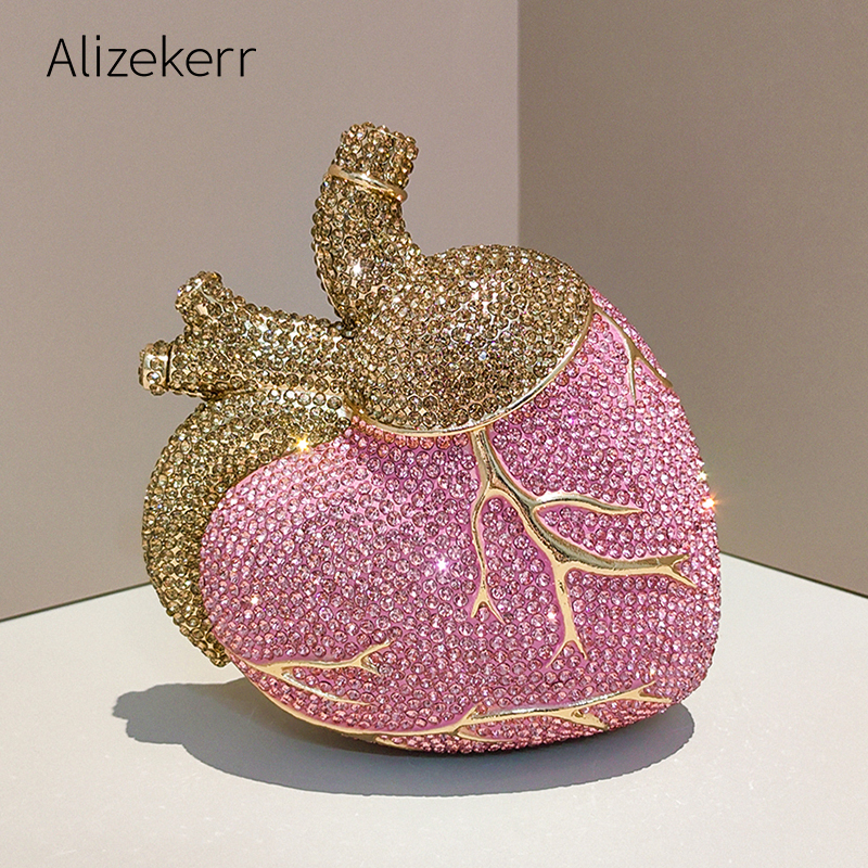 Alizekerr Heart Shaped Diamond - Wallet Chain Bag บทวิจารณ์และราคา