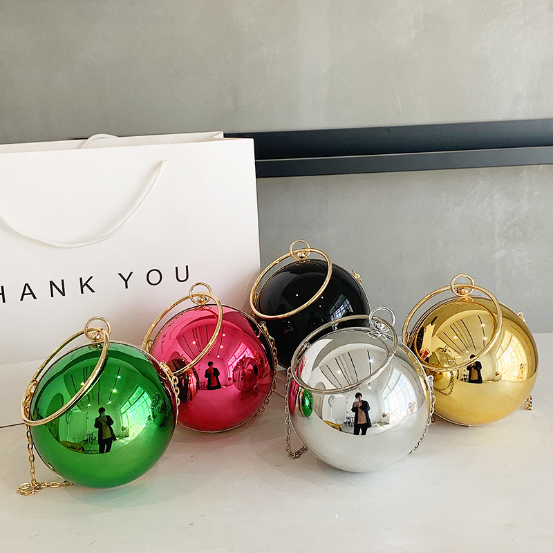 Luxury Women Round Ball Evenin - Wallet Chain Bag บทวิจารณ์และราคา