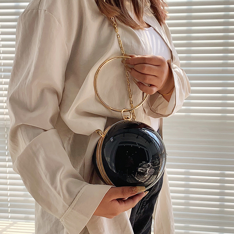 Luxury Women Round Ball Evenin - Wallet Chain Bag บทวิจารณ์และราคา