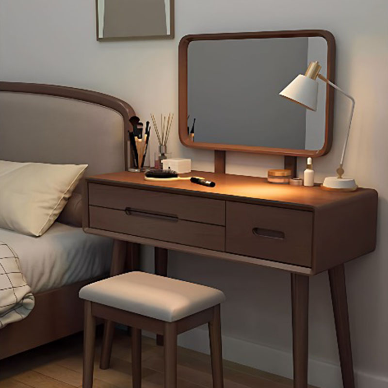 Mirror Desk Vanity Table Stool - Women Accessories Drawer บทวิจารณ์และราคา