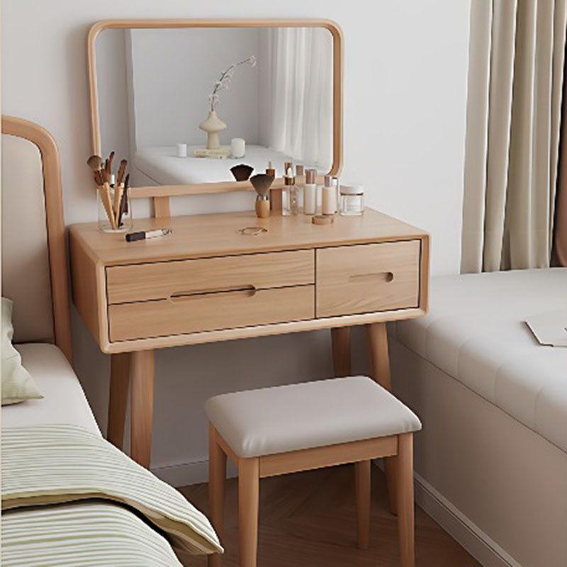 Mirror Desk Vanity Table Stool - Women Accessories Drawer บทวิจารณ์และราคา