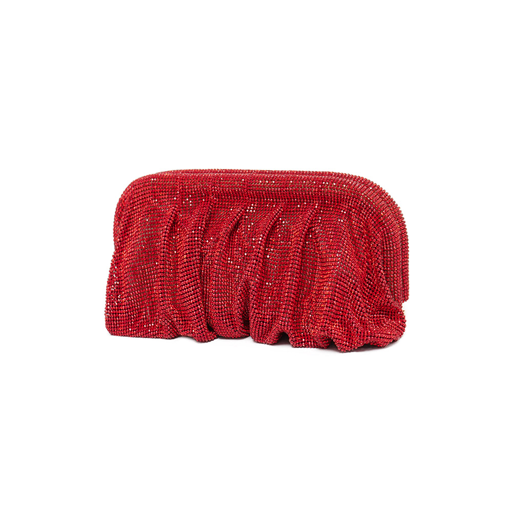 Red Aluminum Mesh Rhinestone P - Wallet Chain Bag บทวิจารณ์และราคา