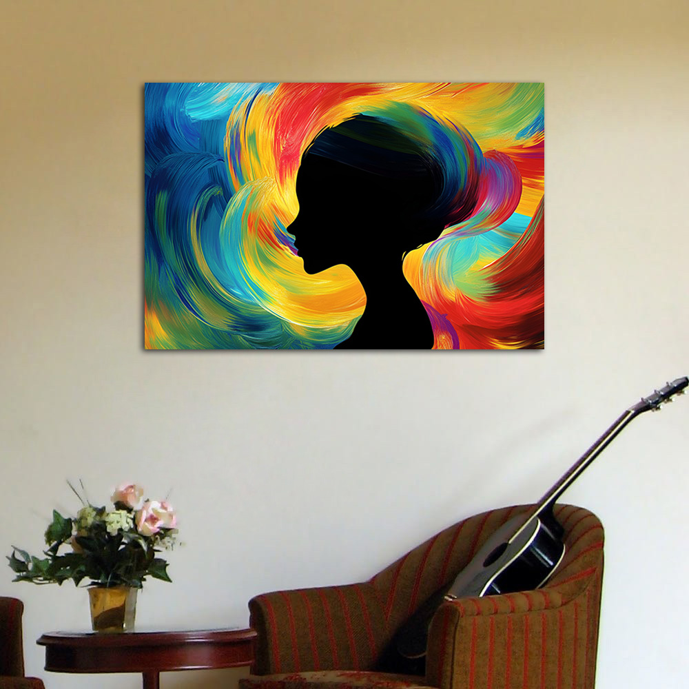 Colorful Artwork Abstract Woma - Women Accessories Poster บทวิจารณ์และราคา