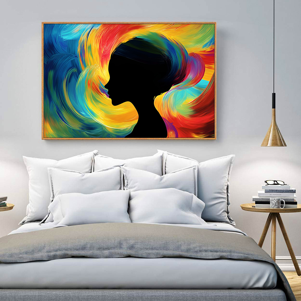 Colorful Artwork Abstract Woma - Women Accessories Poster บทวิจารณ์และราคา