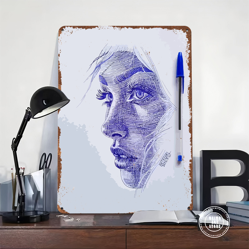 Ballpoint Pen Portrait of a Wo - Women Accessories Poster บทวิจารณ์และราคา