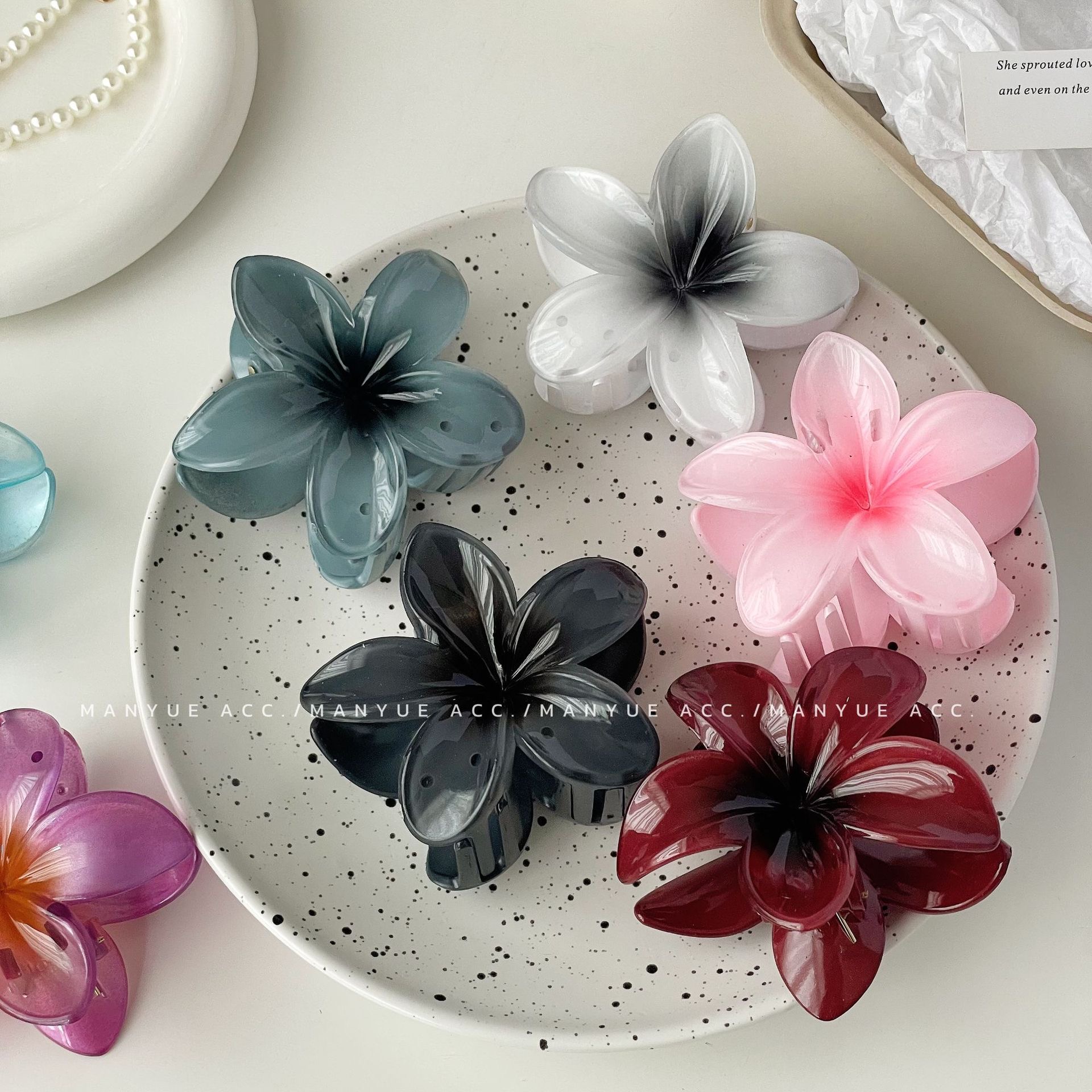 Hawaiian Gradient Hair Clips F - Hair Claw Clip Set บทวิจารณ์และราคา