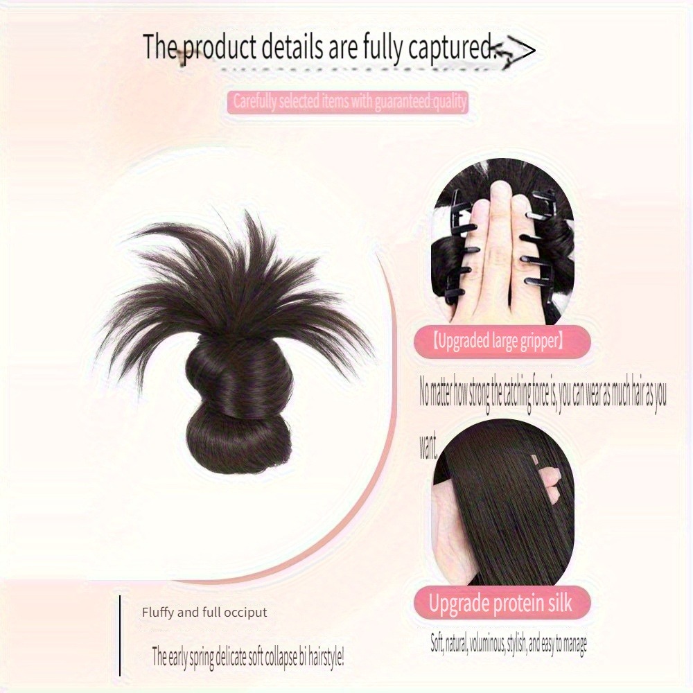 Low Synthetic Bun Ponytail Hai - Hair Claw Clip Set บทวิจารณ์และราคา