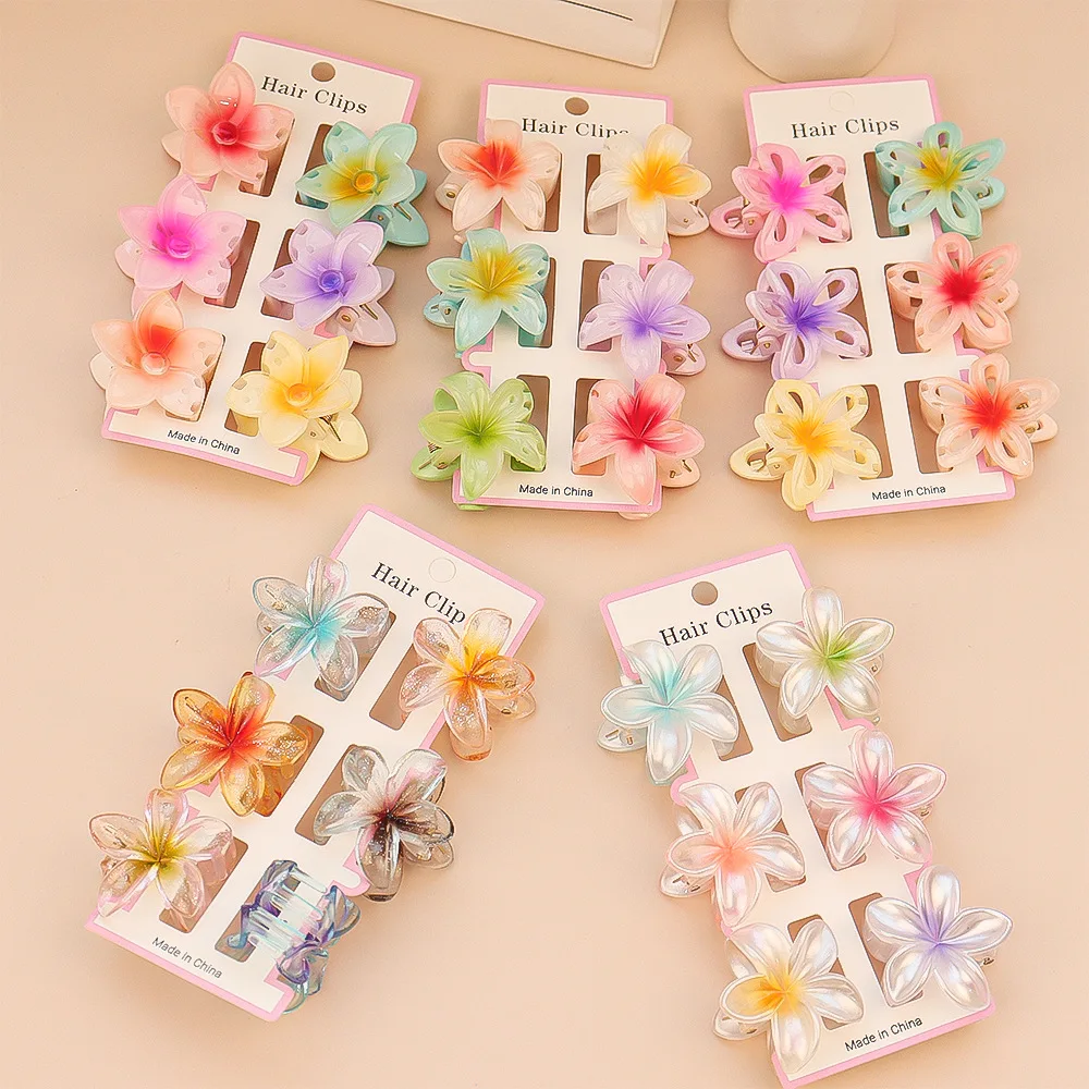 6Pcs Fashion Colorful Transpar - Hair Claw Clip Set บทวิจารณ์และราคา