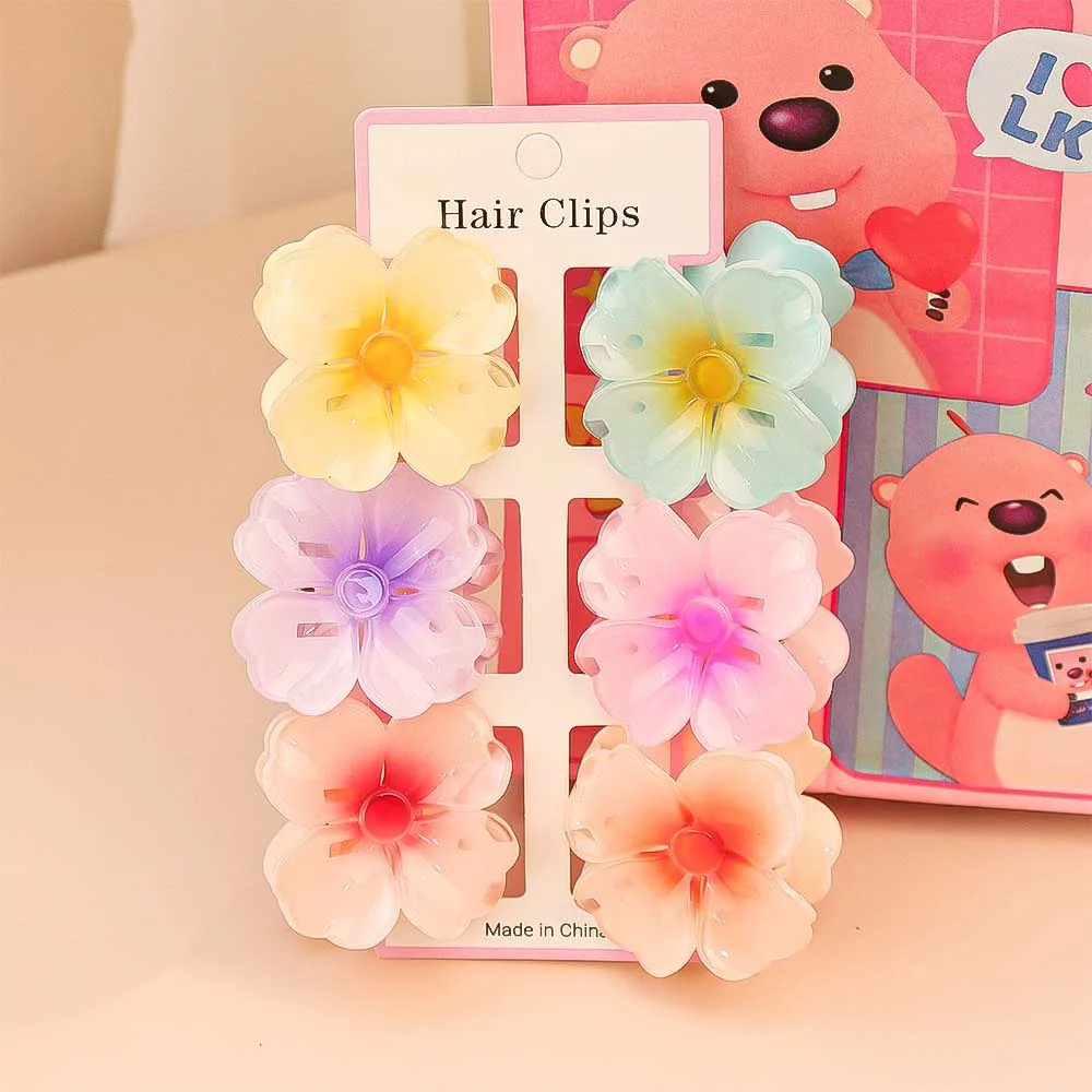6Pcs Fashion Colorful Transpar - Hair Claw Clip Set บทวิจารณ์และราคา