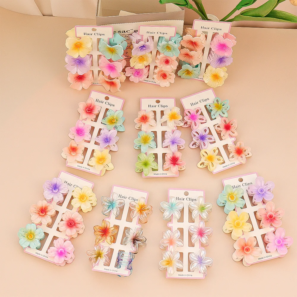 6Pcs Fashion Colorful Transpar - Hair Claw Clip Set บทวิจารณ์และราคา