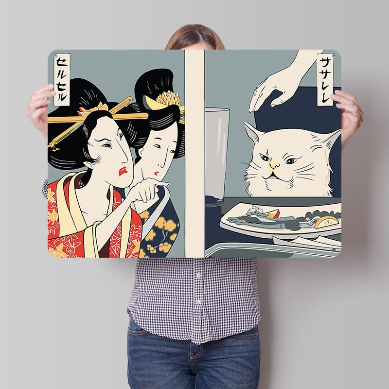 Woman Yelling At a Cat 3D Prin - Women Accessories Poster บทวิจารณ์และราคา