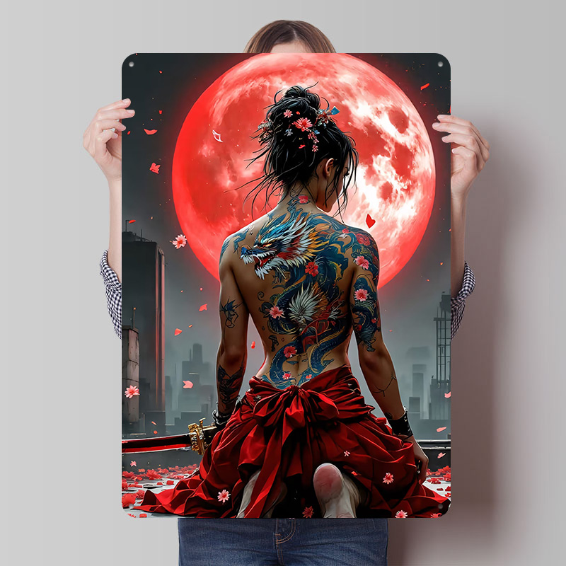 Dragon Tattoo Woman Metal Post - Women Accessories Poster บทวิจารณ์และราคา