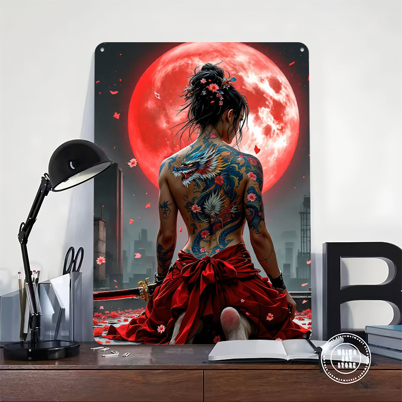 Dragon Tattoo Woman Metal Post - Women Accessories Poster บทวิจารณ์และราคา