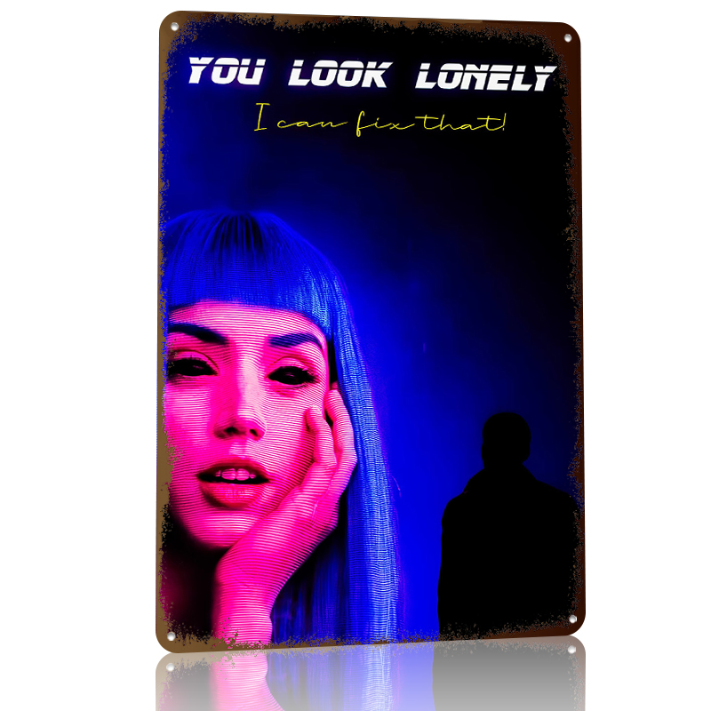 Cyberpunk Woman and Silhouette - Women Accessories Poster บทวิจารณ์และราคา