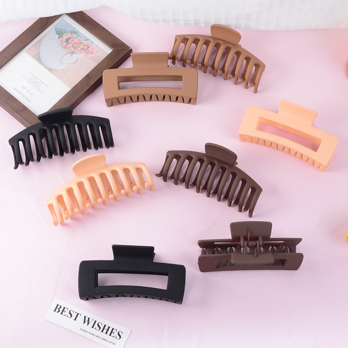 Black Hair Clips for Women - 8 - Hair Claw Clip Set บทวิจารณ์และราคา