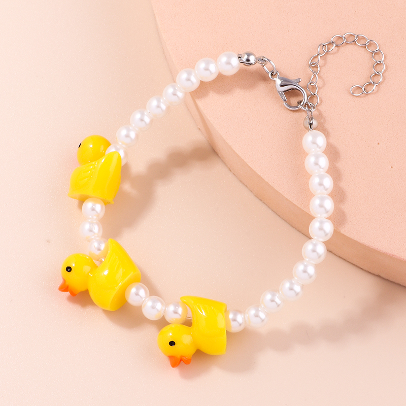 Cute Handmade Imitation Pearl  - Resin Bangle Bracelet บทวิจารณ์และราคา