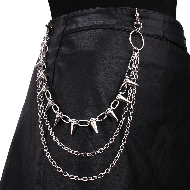 Hip Hop Punk Rock Metal Pants  - Wallet Chain Bag บทวิจารณ์และราคา