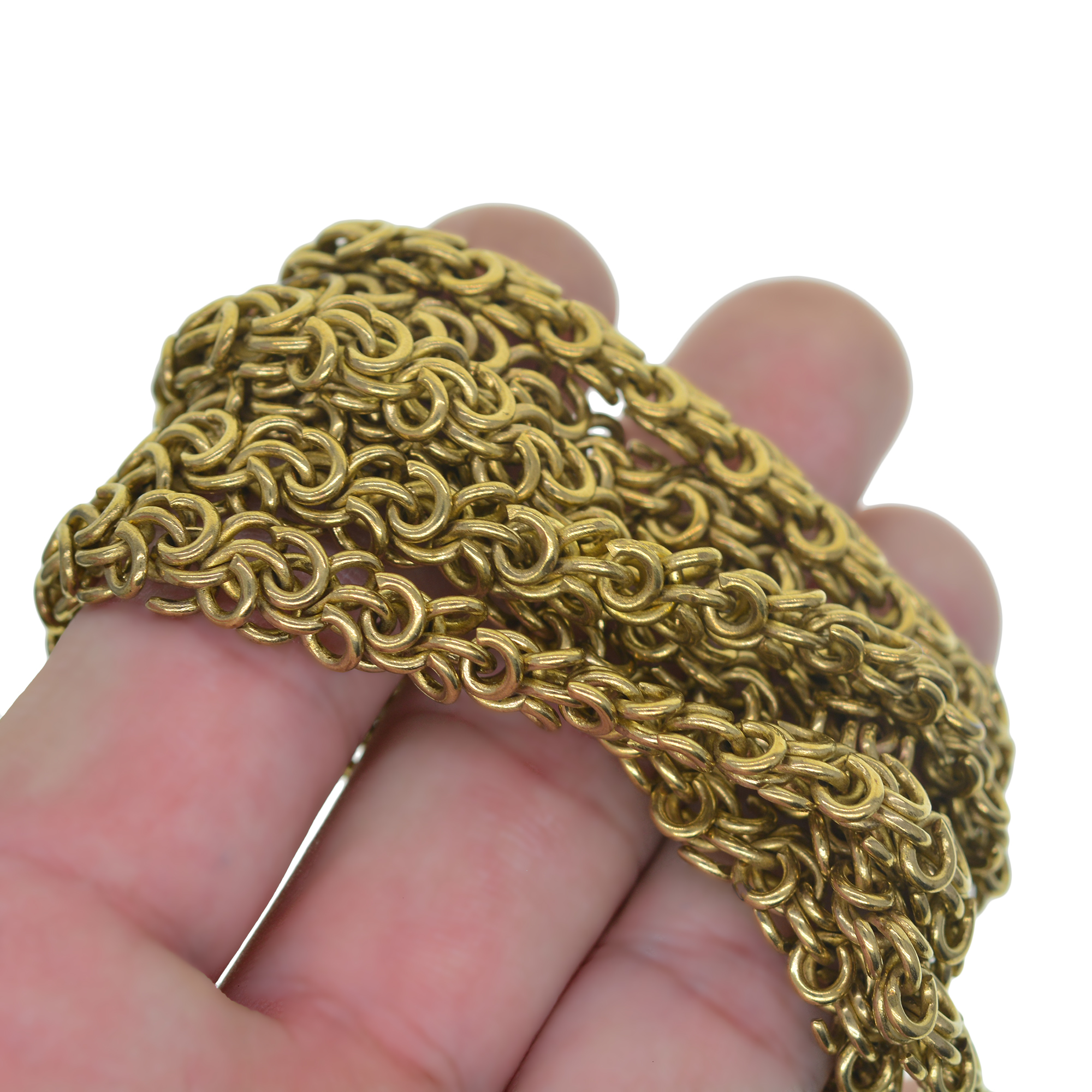 1 meter brass  9mm oval Byzant - Wallet Chain Bag บทวิจารณ์และราคา