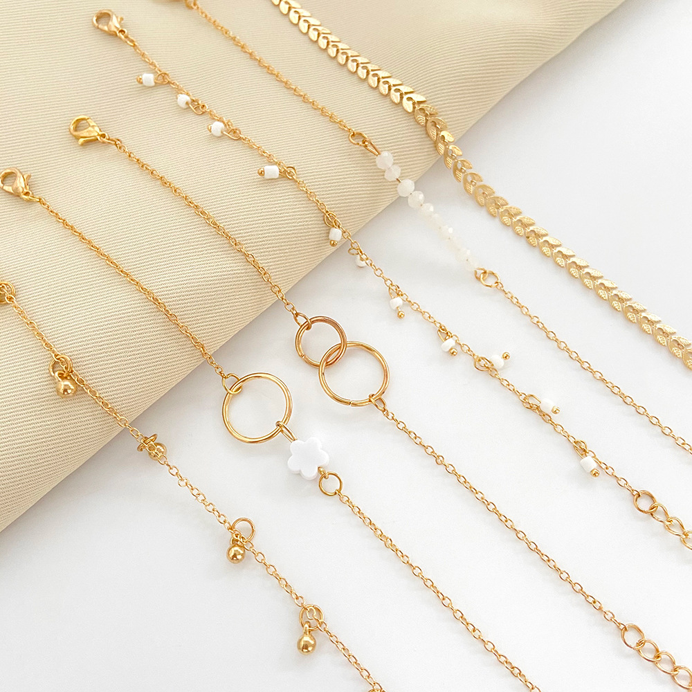 6 Piece Set Gold color Geometr - Resin Bangle Bracelet บทวิจารณ์และราคา