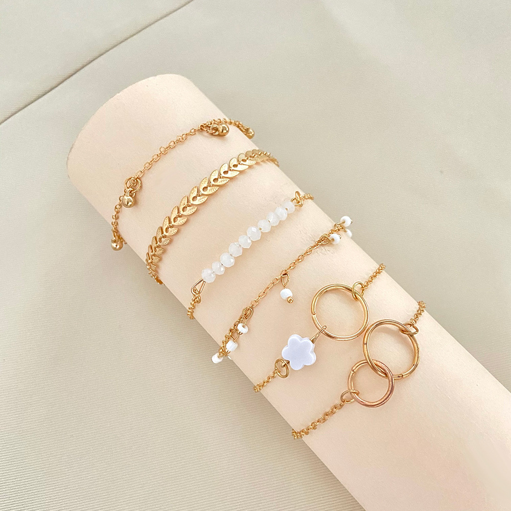 6 Piece Set Gold color Geometr - Resin Bangle Bracelet บทวิจารณ์และราคา
