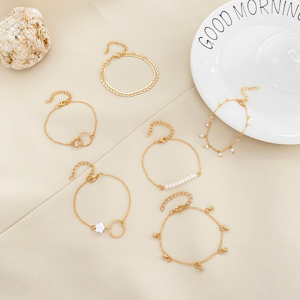 6 Piece Set Gold color Geometr - Resin Bangle Bracelet บทวิจารณ์และราคา