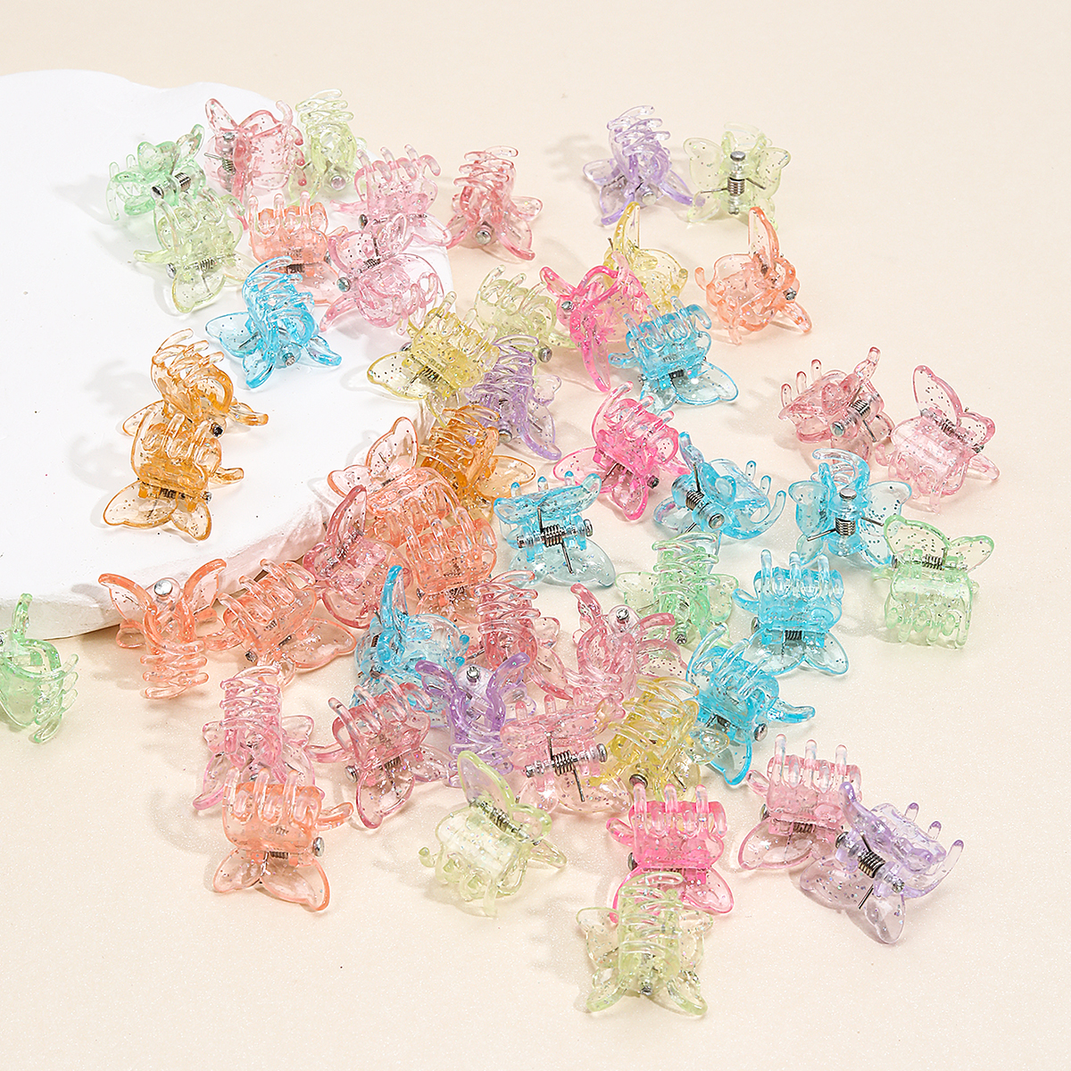 50pcs Mini Transparent Multi-c - Hair Claw Clip Set บทวิจารณ์และราคา