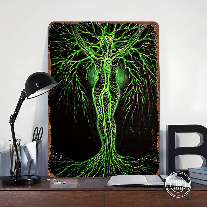 Green Tree Woman Printed Poste - Women Accessories Poster บทวิจารณ์และราคา