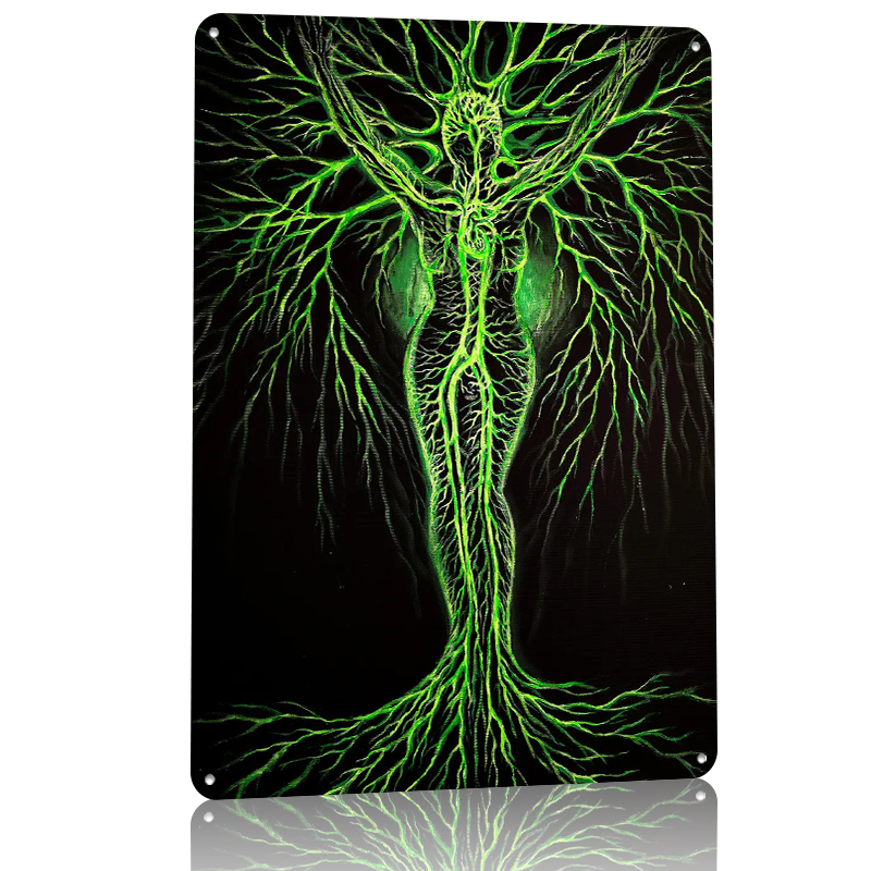 Green Tree Woman Printed Poste - Women Accessories Poster บทวิจารณ์และราคา