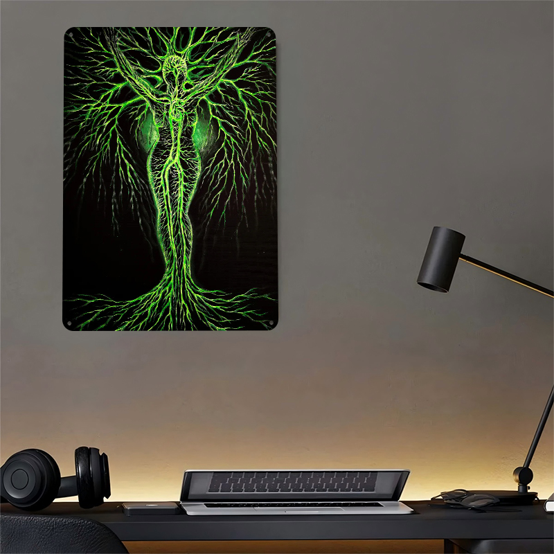 Green Tree Woman Printed Poste - Women Accessories Poster บทวิจารณ์และราคา