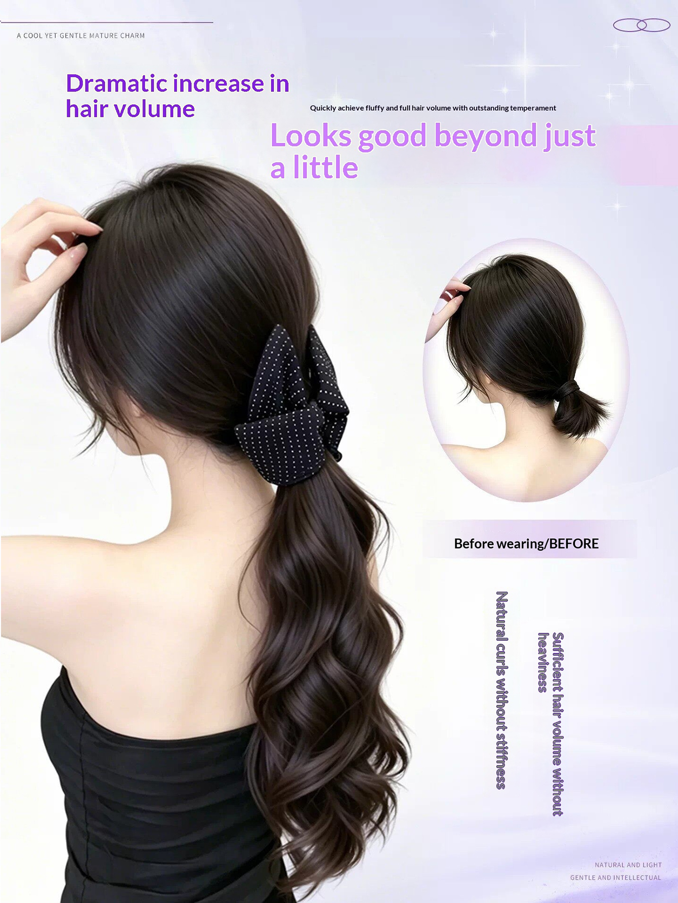 Bow Claw Clip Synthetic Ponyta - Hair Claw Clip Set บทวิจารณ์และราคา